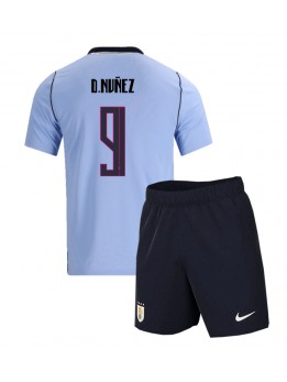 Billige Uruguay Darwin Nunez #9 Hjemmedraktsett Barn VM 2026 Kortermet (+ Korte bukser)